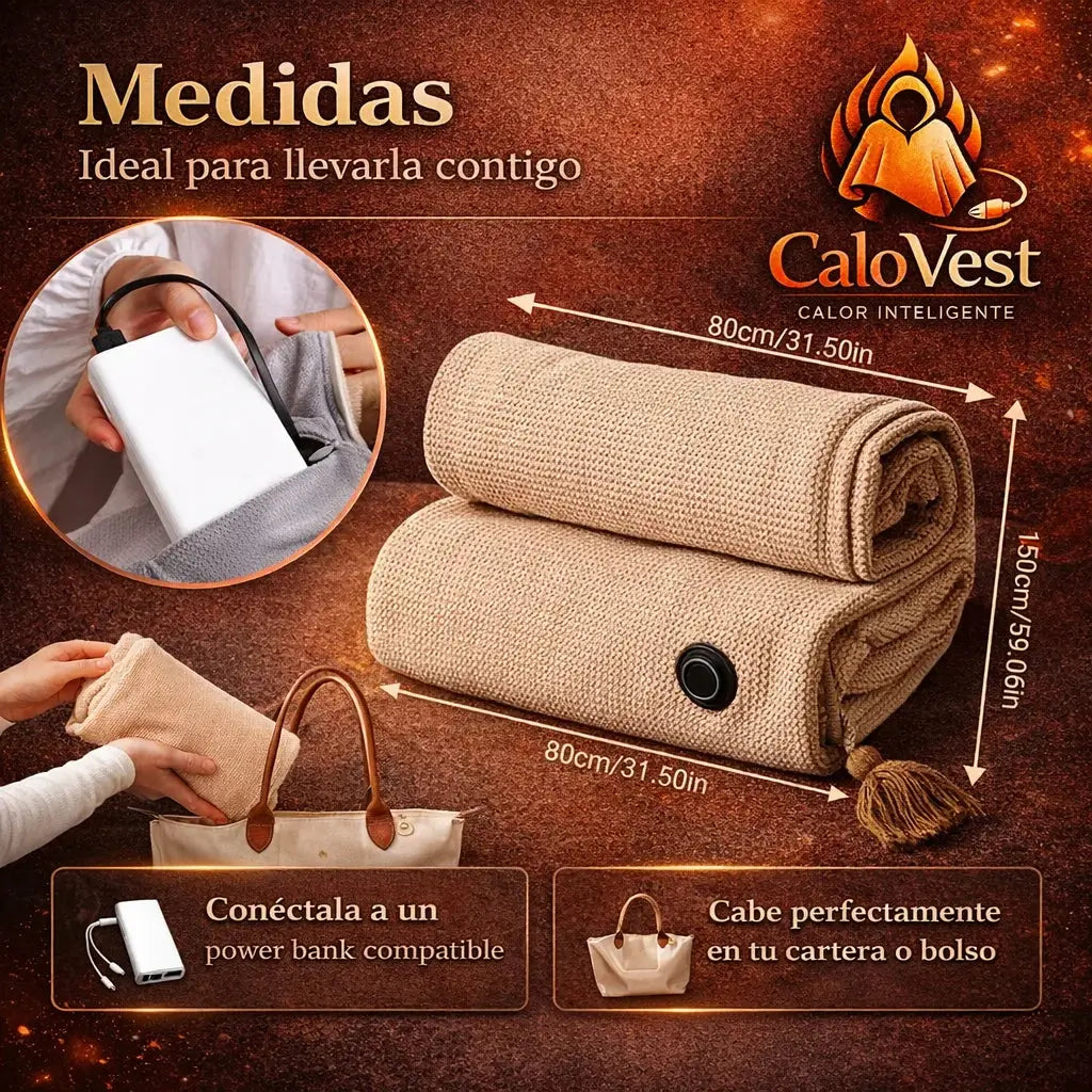 CaloVest - Abrígate al instante con solo conectarlo - Color al Azar
