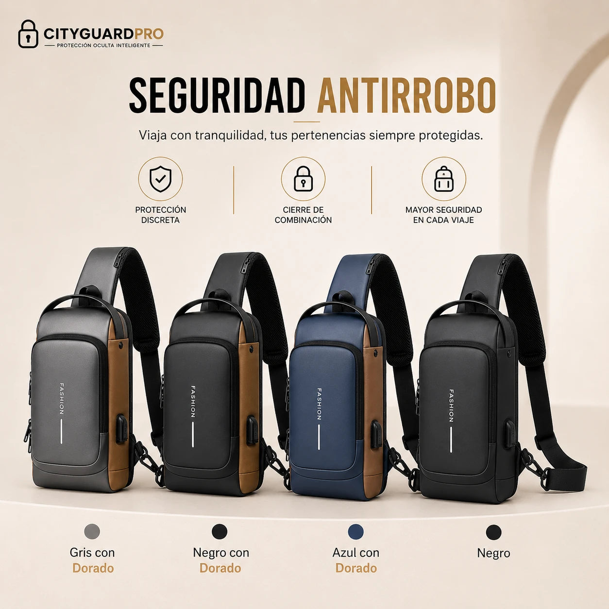 CityGuard Pro - Protege tus pertenencias con más tranquilidad - Bolso Antirrobo