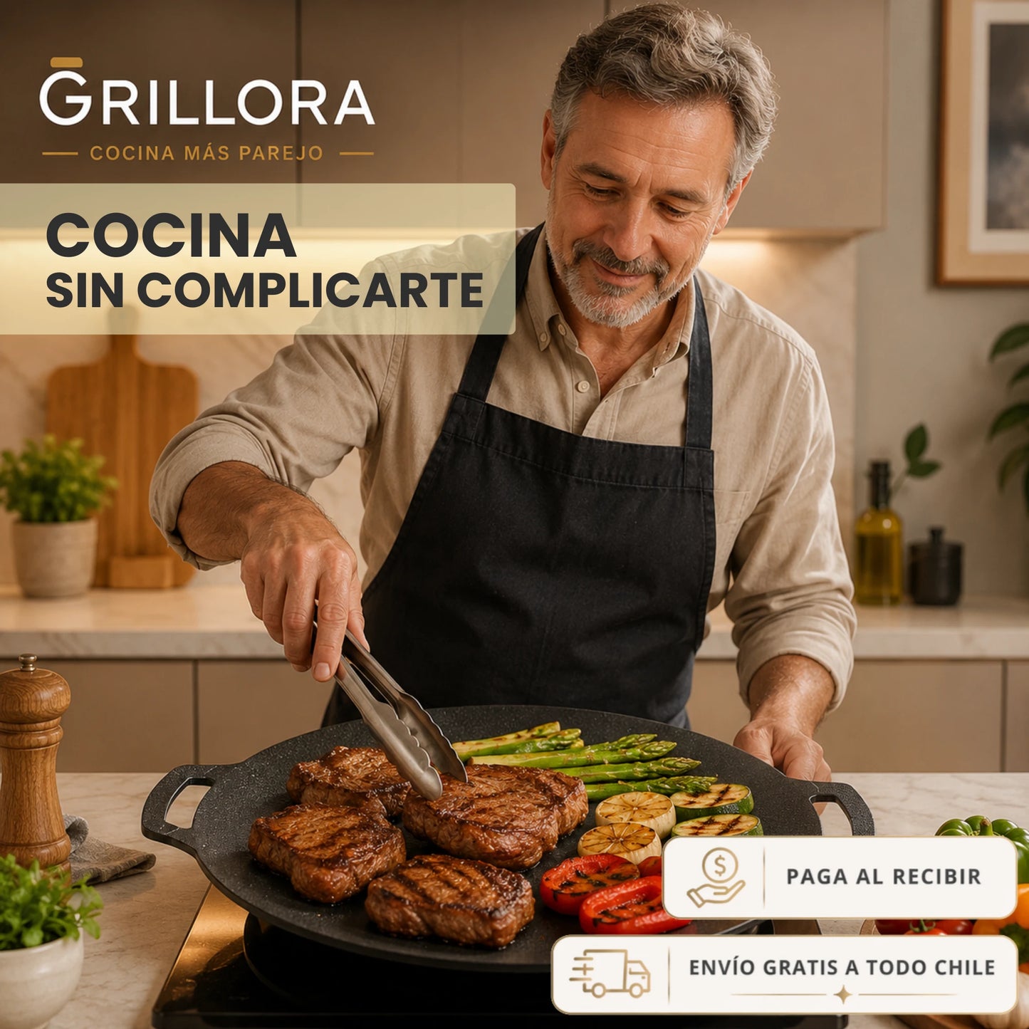 Grillora – Cocción Más Uniforme - Plancha coreana antiadherente