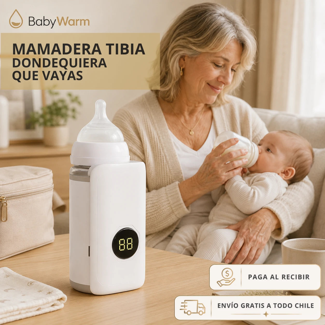 BabyWarm – Más comodidad al alimentar a tu nieto o bebé fuera de casa.