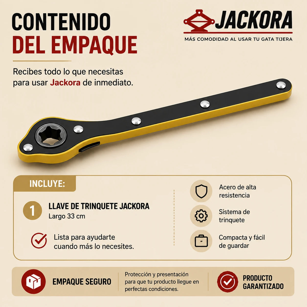 Jackora - Más comodidad al usar tu gata tijera