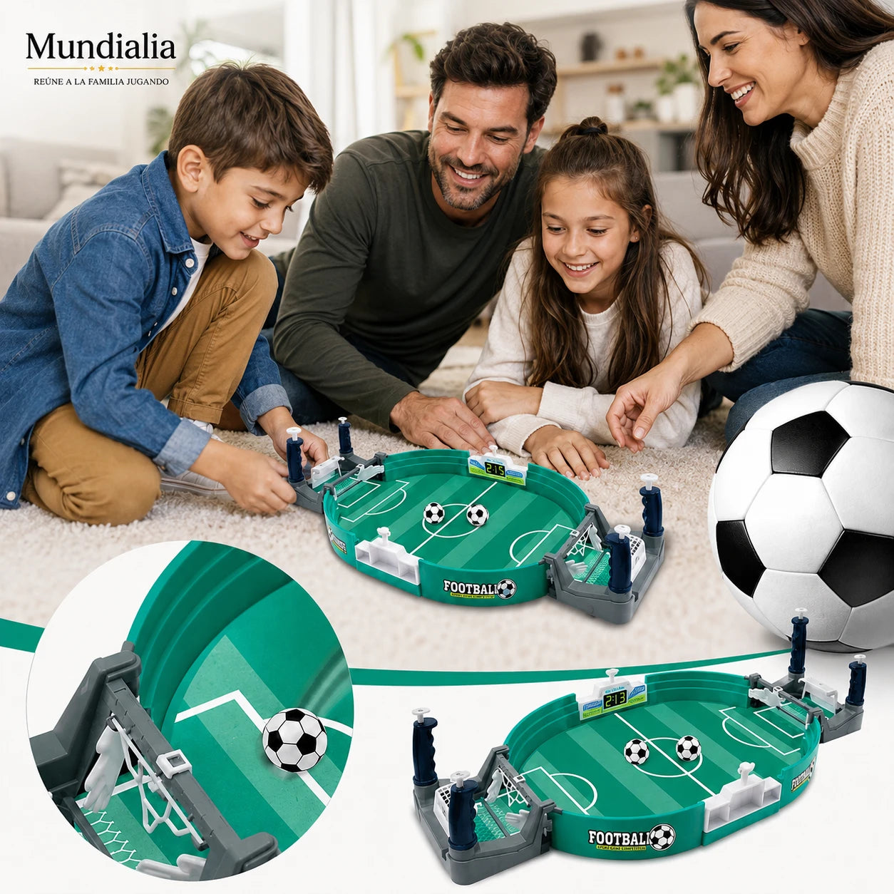 Mundialia - Reúne a la familia jugando - Juego de Mesa de Futbol