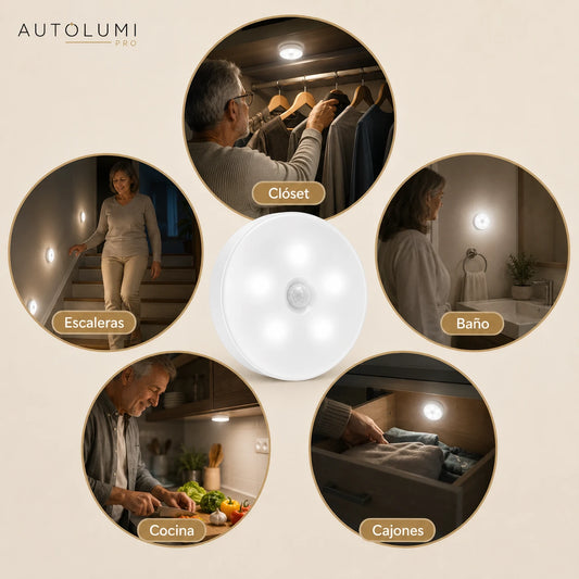 AutoLumi Pro - Ilumina tus espacios al detectar movimiento - Pack triple de luz led con sensor