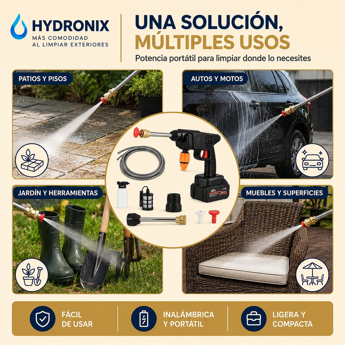 Hydronix - Más comodidad al limpiar exteriores