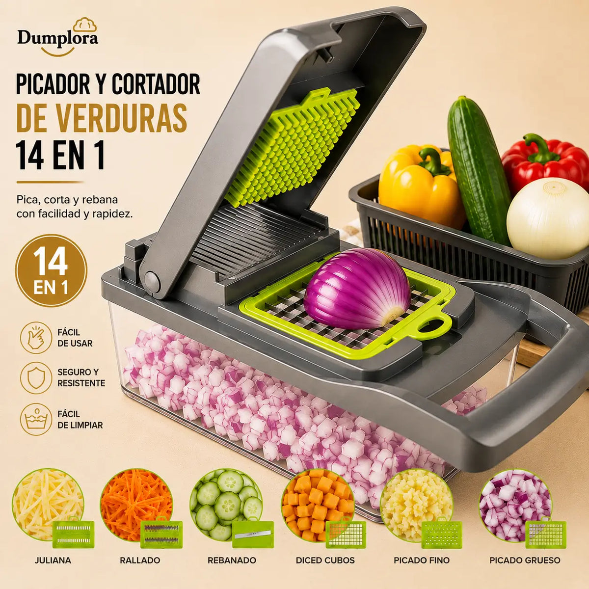 Picador 14 en 1 – Prepara el Pino con Más Facilidad