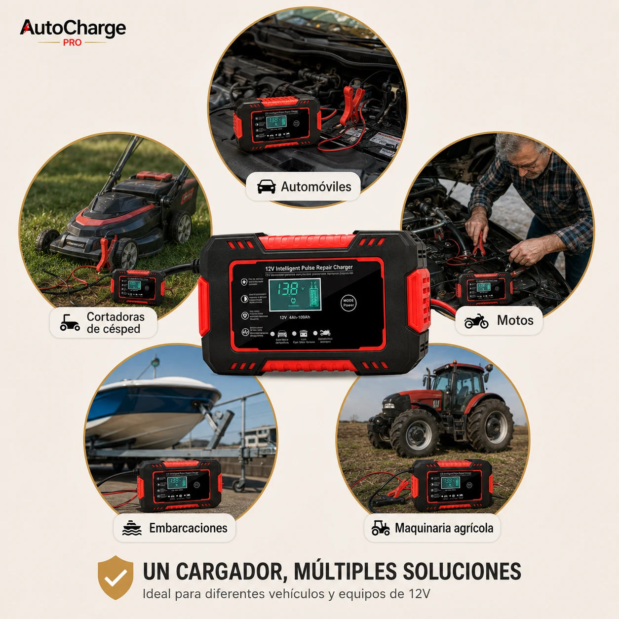 AutoCharge Pro - Mantén tu batería lista cuando la necesites - Cargador de batería