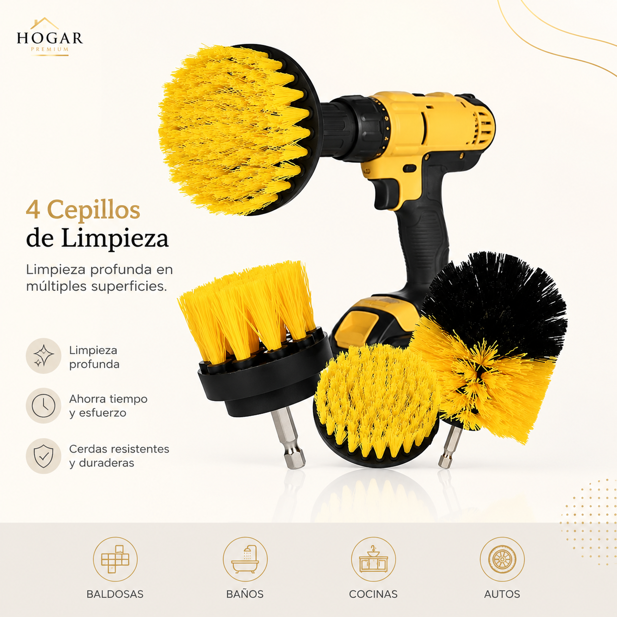 4 Cepillos de Limpieza