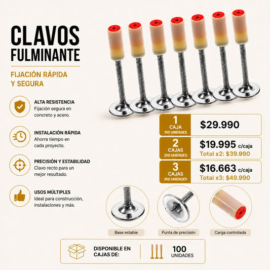 Clavos Fulminante 100 unidades