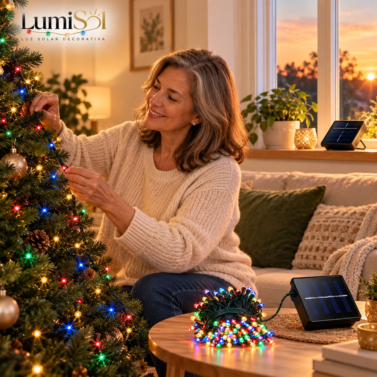 LumiSol - Decora Tus Espacios esta Navidad con Luz Solar - 20 mts.