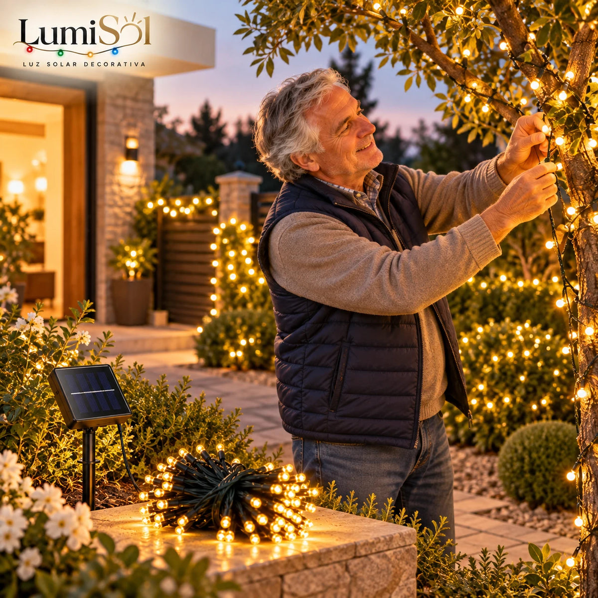 LumiSol - Decora Tus Espacios esta Navidad con Luz Solar - 20 mts.
