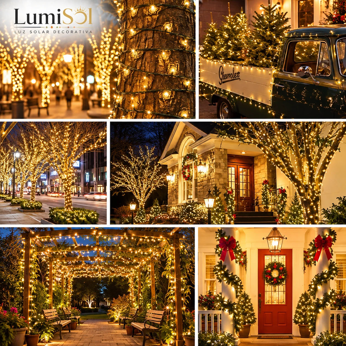 LumiSol - Decora Tus Espacios esta Navidad con Luz Solar - 20 mts.