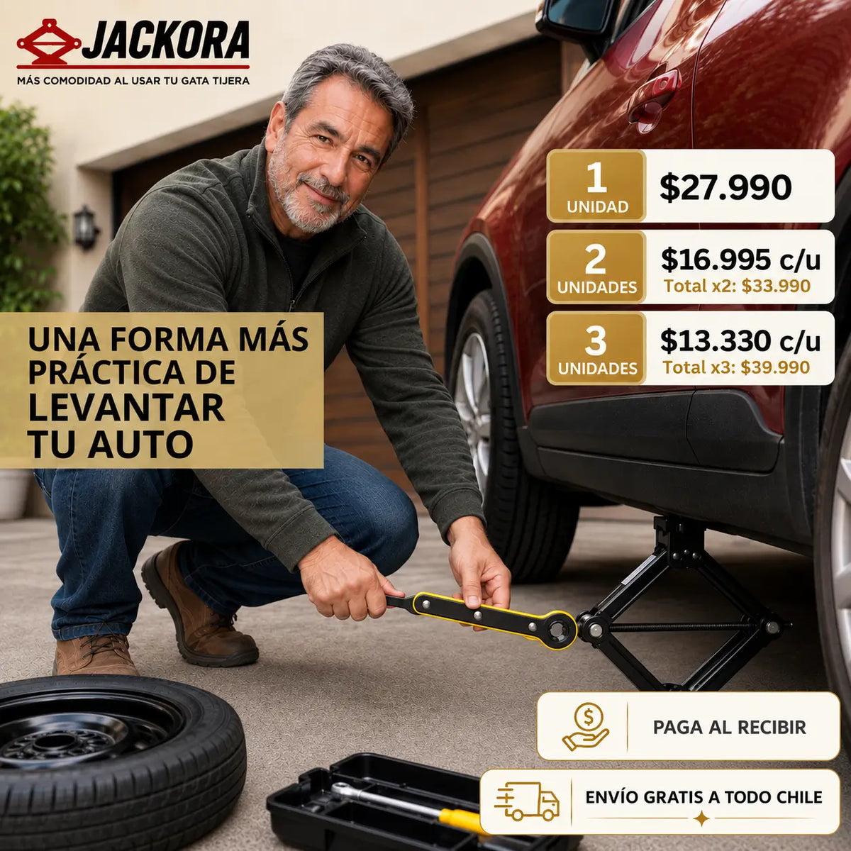 Jackora - Más comodidad al usar tu gata tijera