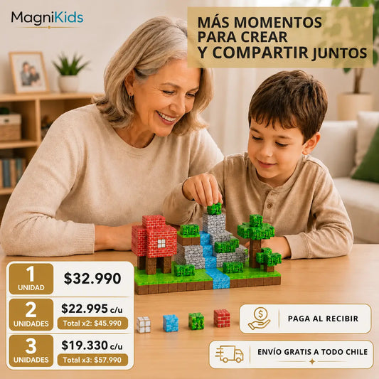 MagniKids – Construye, crea y aprende jugando - Bloques Magnéticos 75 piezas